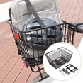 thumbnail image 1 of DYNWAVECA Generic Bicycle Rear Cargo Basket Large Capacity Easily Install Accessories for Commuter Bikes with Carry Handle 45x32.5x20cm Metal, 1 of 9