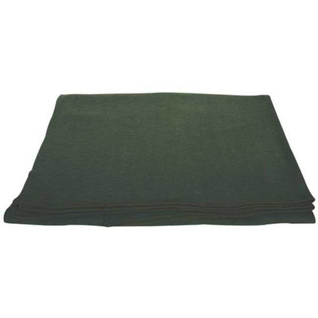 Couverture en Laine Style Armée Française - Olive Français