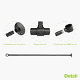 thumbnail image 6 of Naiture 36'' Stainless Steel Shower Rod Ceiling Support, 5/8" OD Rod with 1" Loop, Black Finish, 6 of 8