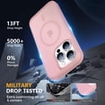 thumbnail image 4 of Strong  for iPhone 14 Pro Case, [Compatible with Magsafe][13FT  Drop Protection] Slim Translucent Matte Shockproof Case for iPhone 14 Pro Phone Case 6.1'', Pink, 4 of 14