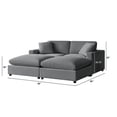 thumbnail image 4 of Comfort Pointe Casella Modular 4-Piece Sectional in Charcoal Performance Fabric, 4 of 11