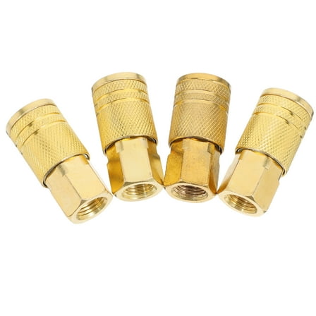 unbranded 4pcs NPT Female Air Hose Quick Connect Adapters 1/4 Threaded Air Coupler Air Compressor Fittings for Industrial Pneumatic Tools