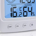 thumbnail image 5 of Indoor Thermometers Digital Meter Hygrometer Room Thermometer and Humidity Gauge with Clock Humidity Temperature Tool,1 x Thermohygrometer,White, 5 of 6