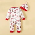 thumbnail image 4 of Edvintorg Baby Boy Christmas Outfit Fashion Santa Claus Printing Long Sleeved Romper Jumpsuit and Hat Two-Piece Set 0-18Months My First Christmas Baby Girl Outfit, 4 of 7