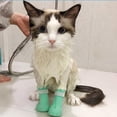 thumbnail image 3 of Scratch Resistant Cat Shoes Adjustable Rubber Gloves Claw Protection Bath Shaving 4 Pieces, 3 of 5