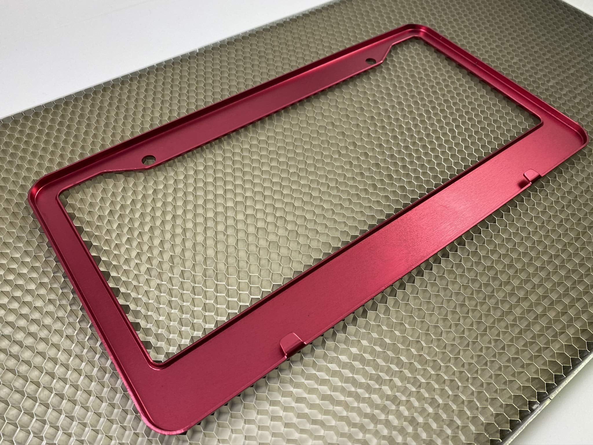 Special Edition Anodized Aluminum CAR License Plate Frame - Dark Pink