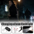 thumbnail image 4 of 140dB Personal Safety Alarm Keychain, USB-C Rechargeable Emergency Alarm with LED Flashlight, Anti-Attack Siren for Women (Black), 4 of 9