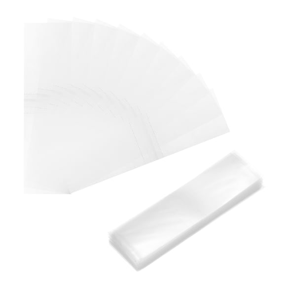 Uxcell 100Pcs Clear Perforated Shrink Band, 105x30mm Heat Shrink Wrap for Bottles and Jars Fits Cap Diameter 62-65mm, Jars Seal for Dropper Test Tube Bottles