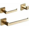 thumbnail image 1 of Juego de accesorios de baño montados en la pared de oro cepillado de 3 piezas, incluye anillo para toalla de mano, soporte para papel higiénico, ganchos para bata, Ba199Set 3Bg1, 1 of 1