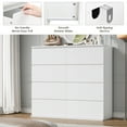 thumbnail image 6 of Homfa 8 Drawer Double Dresser, White Horizontal Dresser Chest with Easy Pull Bevel Handle for Bedroom, 6 of 7