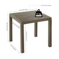 thumbnail image 2 of Inval Baru 29" Plastic Outdoor Dining Table, Mocha, 2 of 15