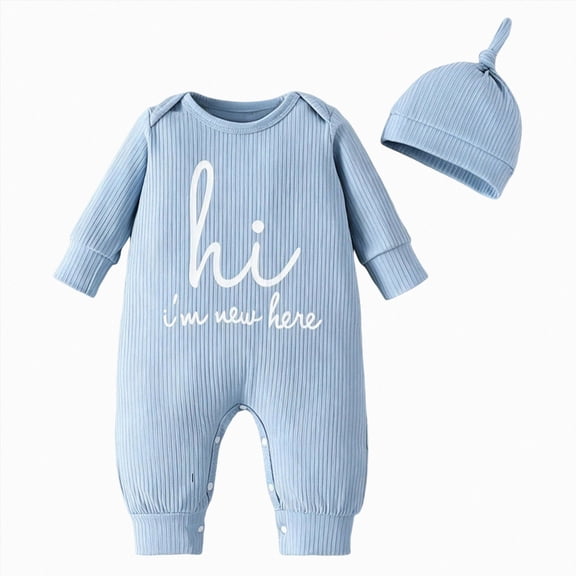 mgoYE Preemie Baby Clothes Baby Boy Clothes Newborn Infant Outfits Fall Winter Toddler Romper Pants Set Clothing 0 3 6 9 12 18 Months Size 3-6 Months
