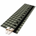 thumbnail image 2 of 2x6 Kitchen Runner Rug, Sage Green Black Plaid Non-Skid Rubber Backing Large Rectangle Rugs - Living Room Bedroom Home Office, Vintage Star Buffalo Check Rustic Indoor Floor Mat Carpets Washable Rug, 2 of 9