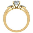 thumbnail image 3 of Three-Stone Princess Cut Diamond Engagement Ring for women 1.15 CT TW 18K Gold (G,VS), 3 of 5
