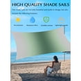 thumbnail image 3 of Sage Green Grey Gradient Sun Shade Sail 12' x 16', Minimalist Ombre Modern Art Rectangle Outdoor Sunshade Canopy, Waterproof UV Block Patio Covers for Garden Yard Beach, 3 of 9