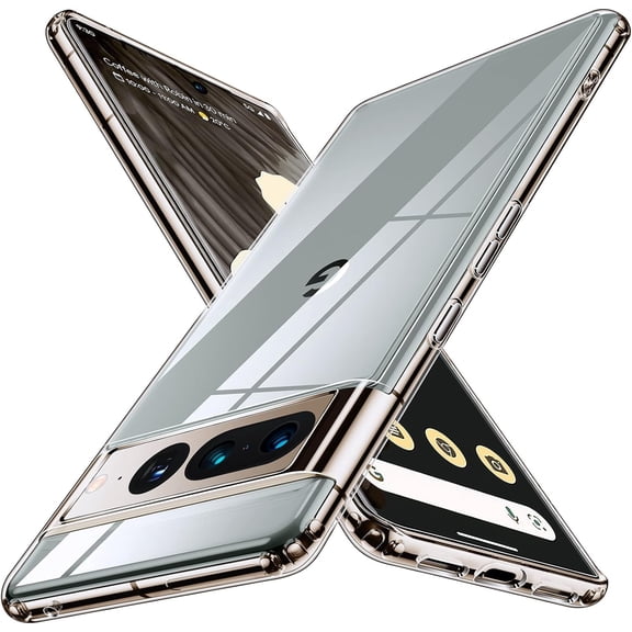 Entronix Clear Case Compatible with Pixel 7 Pro, Scratch-Resistant Hard Cover