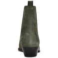 thumbnail image 2 of NINE WEST Womens Green Goring Danzy Pointed Toe Block Heel Leather Dress Chelsea 10 M, 2 of 4