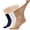 Navy Blue/White/Beige, variant on HUGH UGOLI Men's Cotton Diabetic Ankle Socks, Wide, Loose and Stretchy, Seamless Toe & Non Binding Top, Semi Cushion, 3 Pairs, Navy Blue, Shoe Size: 8-11