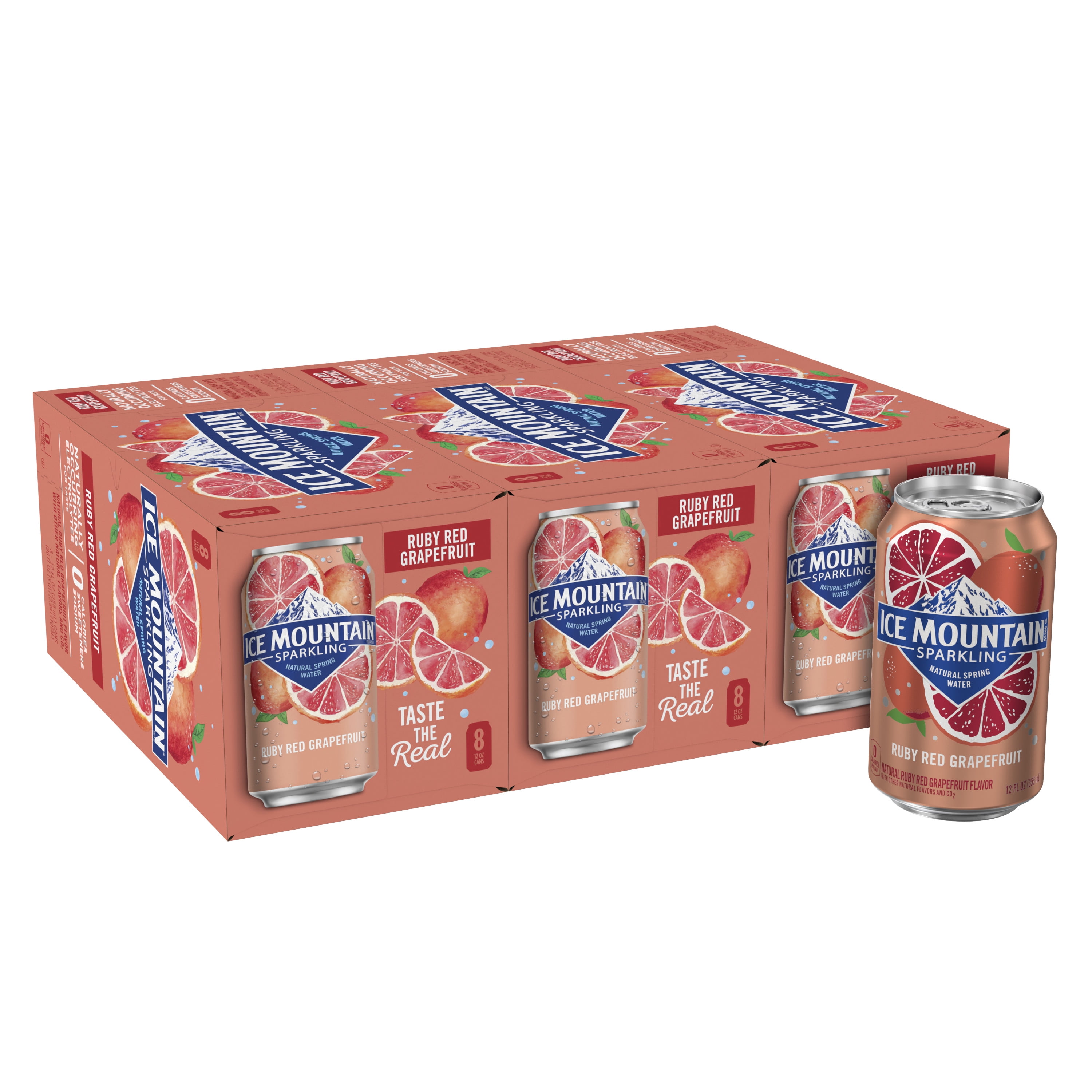 Ice Mountain Sparkling Water, Ruby Red Grapefruit, 12 oz. Can (24 Count