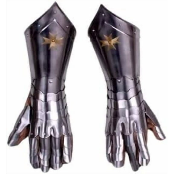 Handmade Antique Leather/Steel Armor Gloves Medieval Knight Gauntlets Fully Functional Warrior