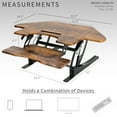 thumbnail image 3 of VIVO Rustic Vintage Brown Corner Height Adjustable Sit to Stand Tabletop Desk Riser, 3 of 8
