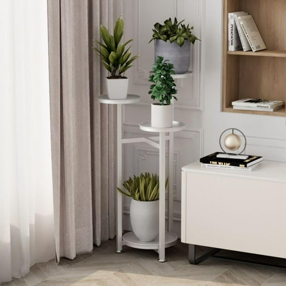 Huisuilinss Plant Stand Indoor,Metal Plant Shelf,Tall Flower Holder For Multiple Plants,Vintage Design Flower Pot Stand With Anti-slip Feet,Corner Display Rack For Indoor Home Office