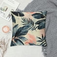 thumbnail image 2 of Acheng Short Plush Pillowcase 1 Piece - Palm Leaves with Lush Branches and Leaves, Tropical Jungle Palm Leaves with Charming Colors White, 2 of 5
