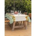 thumbnail image 3 of Outdoor Tablecloth with Umbrella Hole for Patio/Picnic/Party/Camping, Sunflowers Waterproof Table Cloth Rectangle Table Cover Washable, Spring Seasonal Botanical Blooms Flroal Plaid (52"x 70"), 3 of 8
