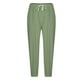 thumbnail image 5 of Pantalones largos para hombre, de color liso, holgados, con cordón, cintura elástica, bolsillos, ropa de trabajo, pantalones con tobillos ajustados, pantalones de poliéster para hombre., 5 of 6
