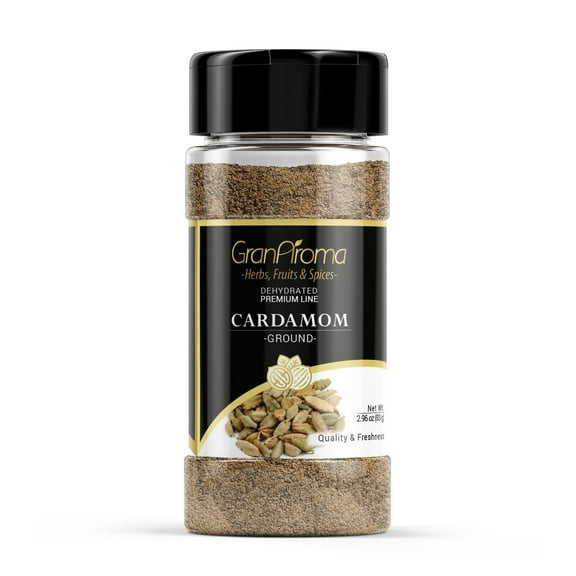 GranAroma Ground Cardamom, Indian Cuisine, Fruity & Spicy, Versatile Ingredient 2.96 Ounce