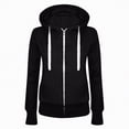 thumbnail image 4 of Towmus Lightweight Zip Up Hoodie Women Oversized Sweatshirt Long Sleeve Hooded Y2k Jacket Plus Size Fall Plain Hoodies, 4 of 4
