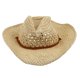 thumbnail image 1 of 1pc playa sombrero occidental estilo sol sombrero vaquero sombrero de paja sombrero de protección sol, 1 of 5