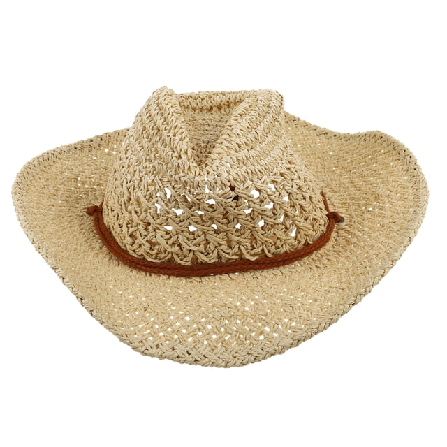 1pc playa sombrero occidental estilo sol sombrero vaquero sombrero de paja sombrero de protección sol