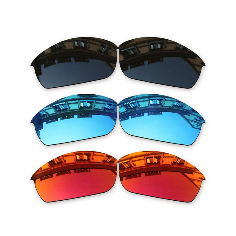 Vonxyz 3 Pack Polarized Replacement Lenses for Oakley Flak Jacket Sunglasses