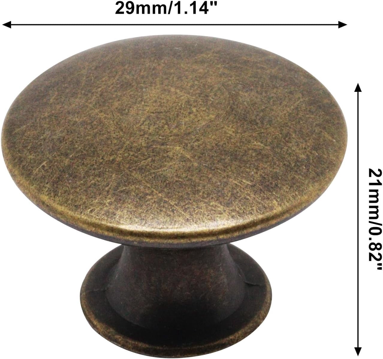 16 Pack Antique Brass Cabinet Knobs, Round Dresser Knobs Kitchen Drawer Knob, Single Hole Cupboard Door Knob Pulls Handles