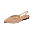 thumbnail image 3 of Women's Pointed Toe Slingback Flats, Wide Width Casual Summer Shoes for Women, Adjustable Buckle Slip-On Dress Flats, Breathable Walking Shoes, 3 of 10