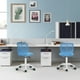 Homy Casa Chaises de Travail en Maille Chaise Pivotante Réglable en Hauteur pour Chaise d'Ordinateur de Bureau à Domicile, Blue – image 3 sur 9