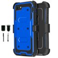 thumbnail image 1 of Value Pack ! for Apple iPhone 7 8 SE 2nd Gen (2020 Release) Phone Case 360° Cover Built In Screen Protector Clip Kickstand Holster Hybrid Shock Bumper (Blue), 1 of 4