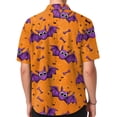 thumbnail image 6 of WTOBBY Men's Halloween Printed Short Sleeve Shirt Casual Loose Fit Party Graphic Tee Cotton Blend Breathable Top for Festival Costume Holiday Celebration,Light Purple 3XL, 6 of 6