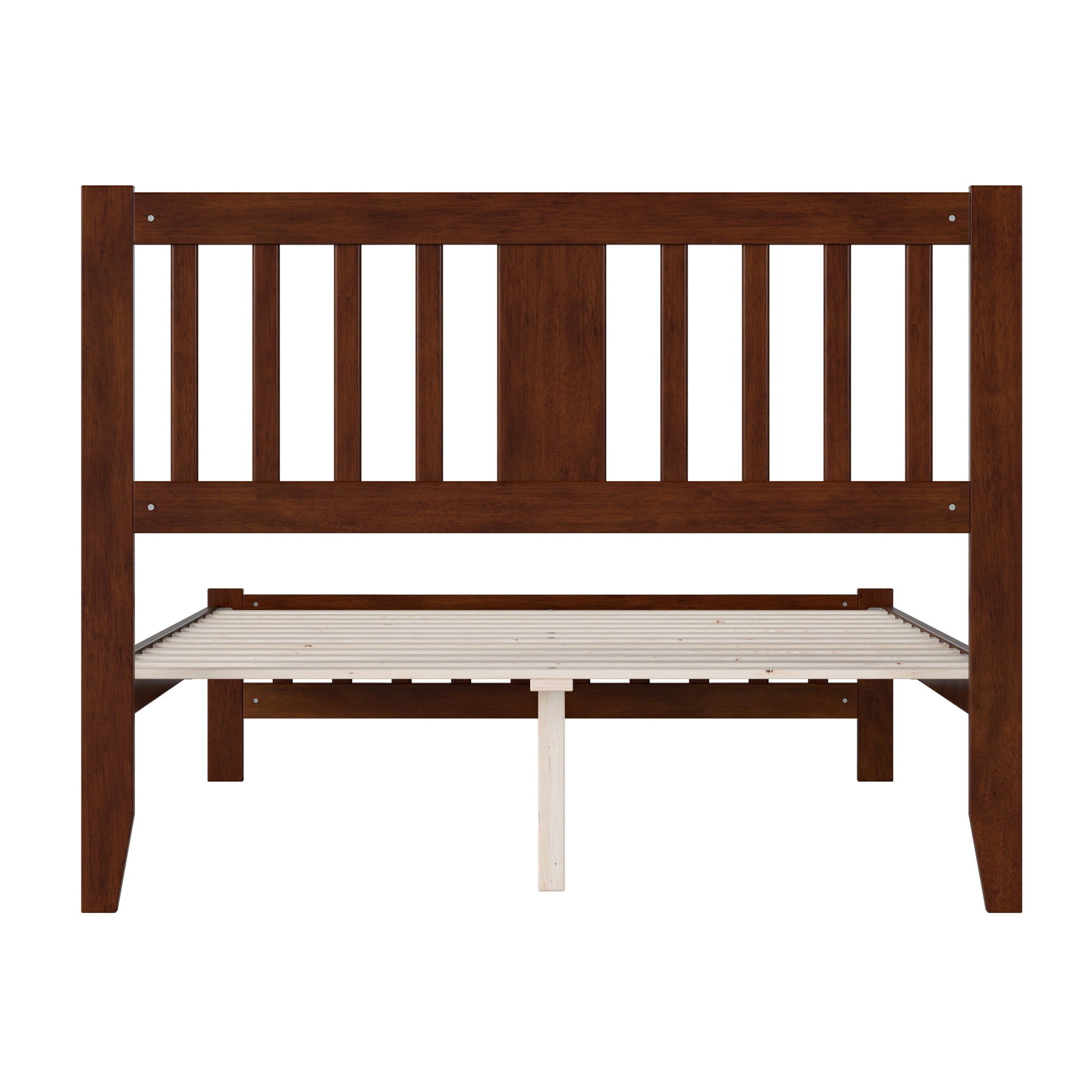 AFI Tahoe 14" Full Wood Platform Bed with Slatted Headboard and Footboard, Walnut