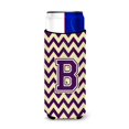 thumbnail image 1 of Letra B Chevron Morado y Dorado Ultra Aisladores de Bebidas para latas delgadas CJ1058-BMUK Caroline's Treasures CJ1058-BMUK, 1 of 1