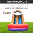 thumbnail image 3 of Pogo Crossover Inflatable Water Slide with Blower, Rainbow Cloud 12 Foot Kids Waterslide, 3 of 9