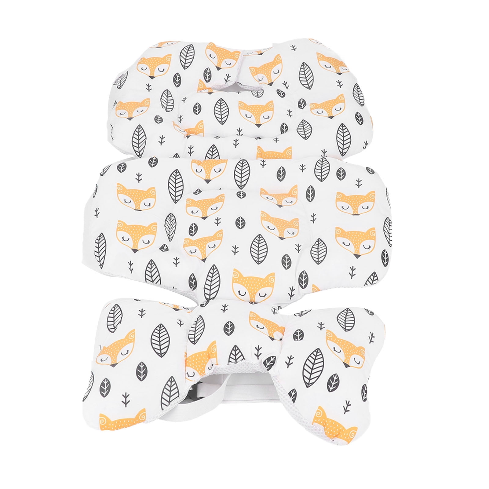 BIMZUC Baby Carriage Cushion Body Support Reduce Fatigue Washable Stroller Seat Pad Yellow Fox Type 2