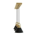 thumbnail image 5 of Hunter - Carrington Isle 3-light Luxe Gold, Large Cluster Light, Dimmable, Casual Style, Linear Shaped, for Bedrooms, Dining, Living Rooms - 13174, 5 of 8