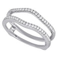 thumbnail image 2 of 14K White Gold Diamond Solitaire Engagement Ring Enhancer Ladies Wrap 0.50 Ct., 2 of 5