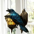 thumbnail image 6 of Clearance Hangs under $5,Exquisite Black Crow Decorative– Faux Stained Glass Halloween Crow Crow Decor For Halloween Dark Academia Home & Wall Hanging Ornament, 6 of 6