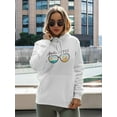 thumbnail image 2 of Hello Summer Heart Sunglasses Hoodie Women -Image by Shutterstock, Female Medium, 2 of 4