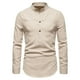 thumbnail image 1 of Nueva camisa de negocios ligera con botón de solapa informal de color sólido de manga larga Pompotops oipoqjl27035, 1 of 9
