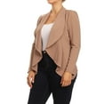 thumbnail image 2 of Women's Casual Stretch Comfort Open Front Draped Blazer Jacket, 2 of 4
