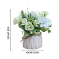 thumbnail image 4 of Juego de bonsái de hortensia de simulación Ticfox Flor falsa en maceta cerámica blanca 10x10x20cm, 4 of 9